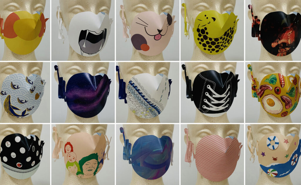 金城大学短期大学部美術学科によるエチケットペーパー