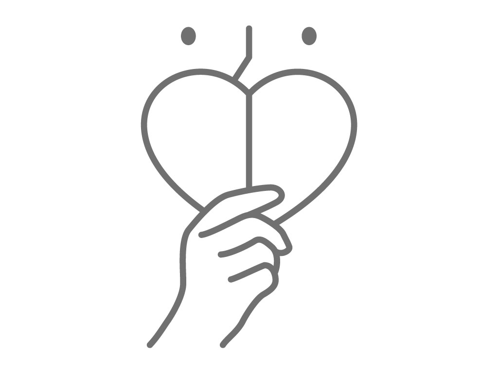 手で持つマスク