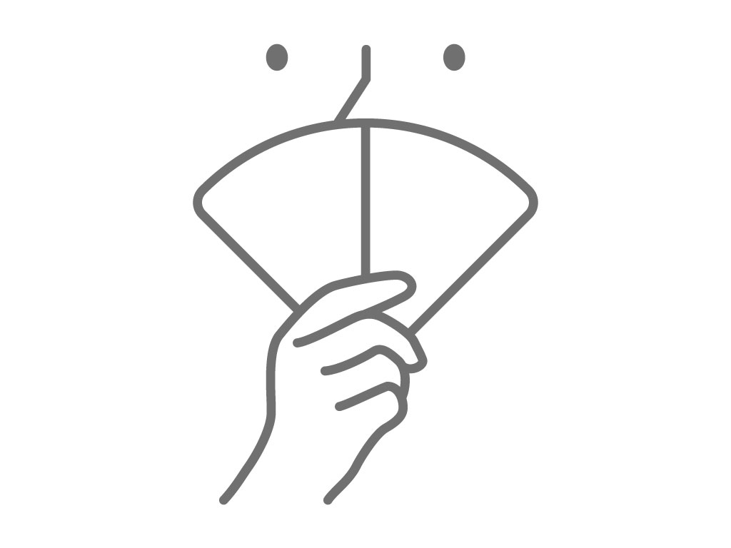 手で持つマスク扇型 手で持つマスク扇型