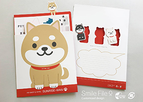柴犬型抜き紙ファイル