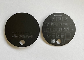 箔押し円形うちわ