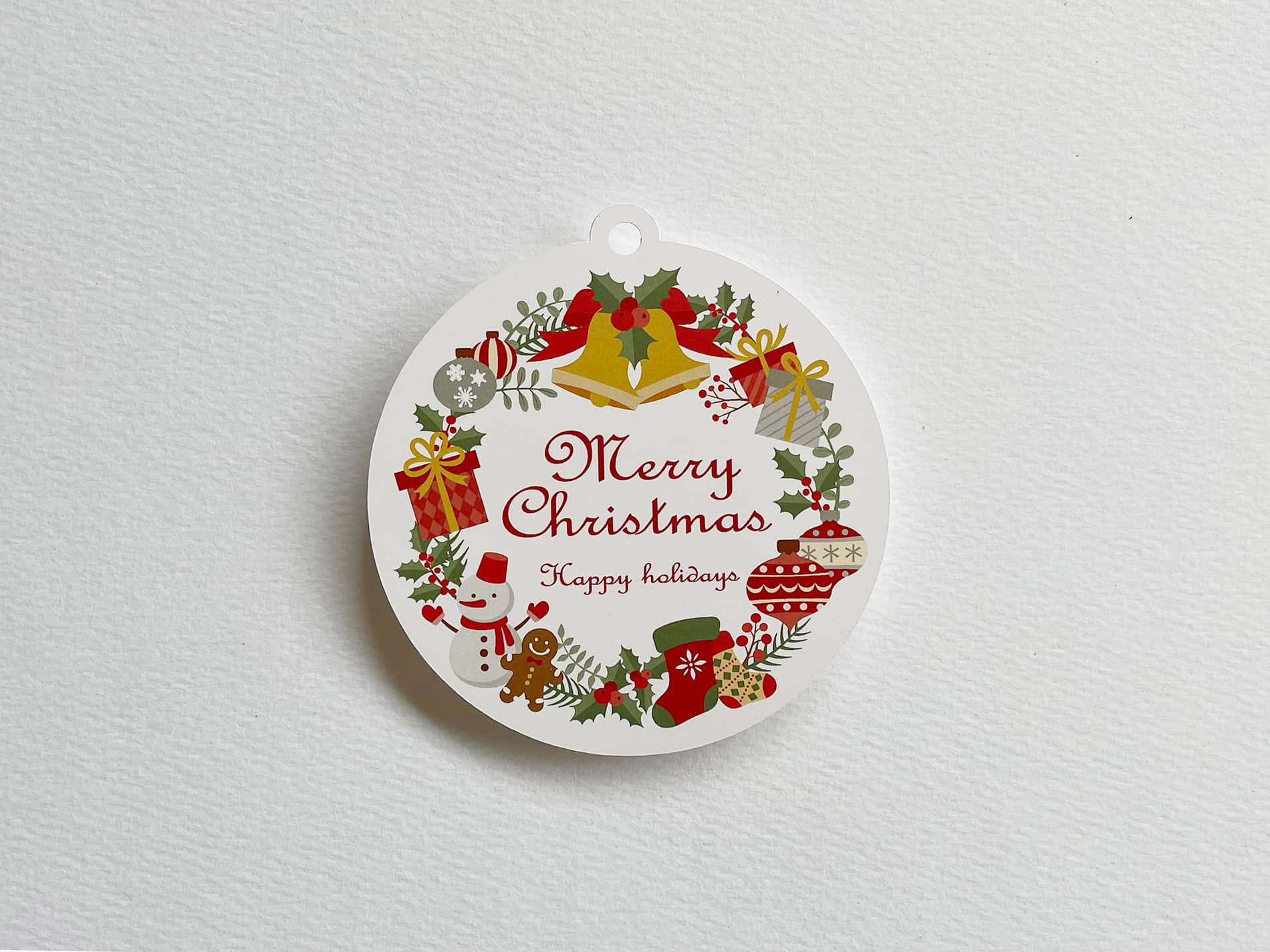 クリスマスラッピング用タグ